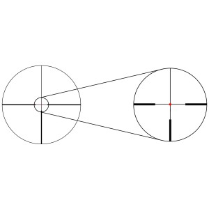 Прицел Gaut Obsidian 1-8x24, сетка X2, подсветка точки арт.: O1824-X2 [GAUT]